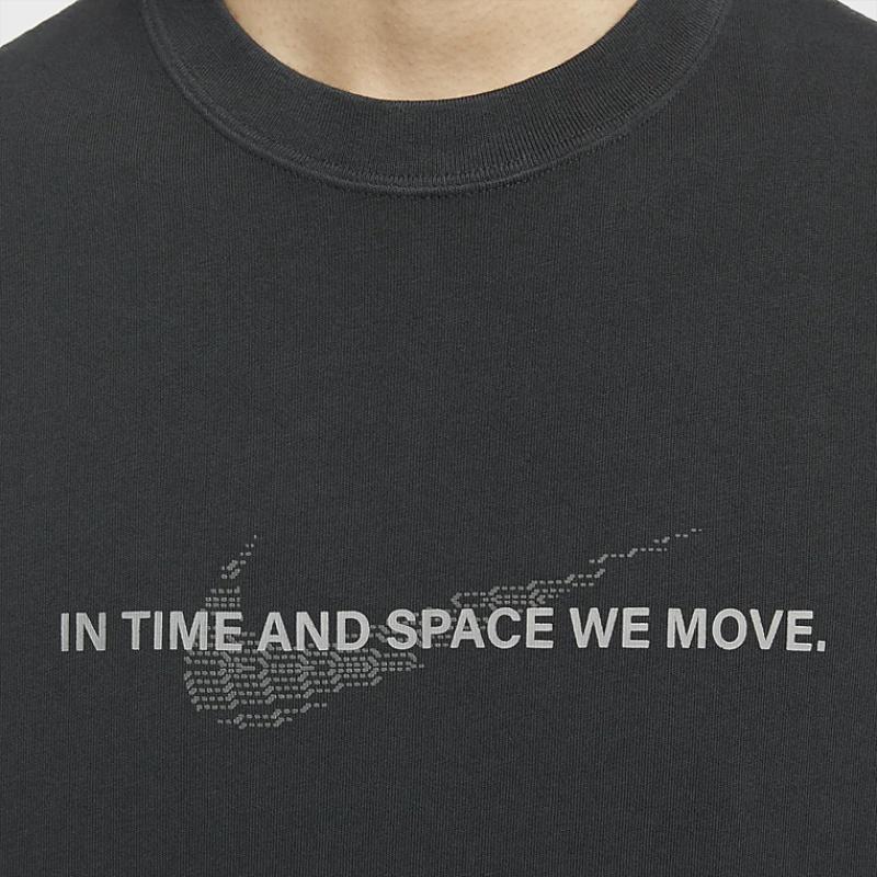 Nike Sportswear Gradient Logo Print Crew Neck Short Sleeve T-Shirt Men Tops Dark-Mud-Gray HF0818-053