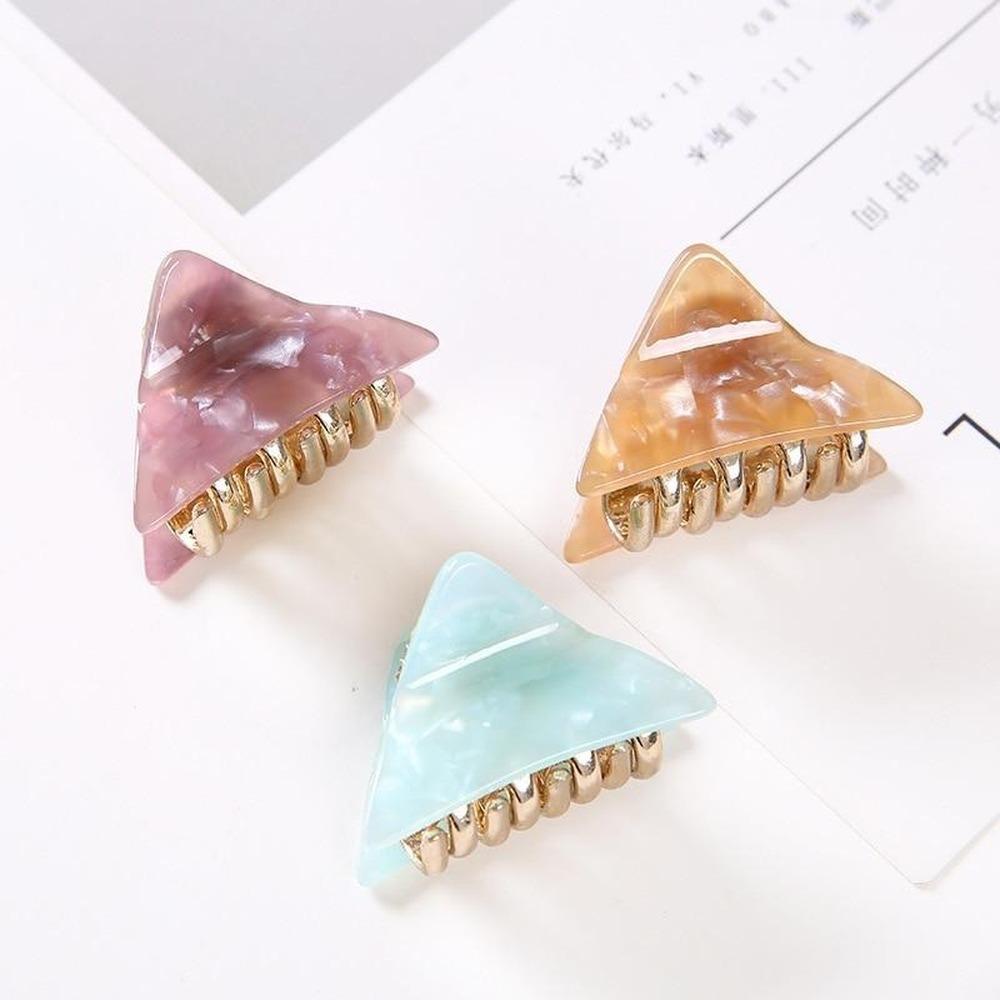 1 PC Koreanische Mode Kinder Acryl Dreieck Haar Zubehör Clips Schöne Mädchen Haar Klaue Nette Candy Farbe Haarnadeln Ornamente
