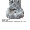 Dogs Car Seat Travel Dog Bed with Safety Straps Plush Fluffy Pet Seat with Non-Slip Backing Detachable Washable Cushion for Small Large Dogs