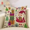 Santa Linen Pillow Home Furnishing Imitation Linen Pillowcase Car Sofa Cushion Pillow