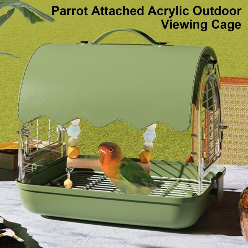 Outdoors Parrots Bird Cages Suit Ventilated Parrots Cage Portable Parrots Cage for Outdoor Activity