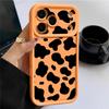 For iPhone 17 Pro Max 16 15 14 13 Cover Cow Pattern Shockproof Matte TPU Soft Case