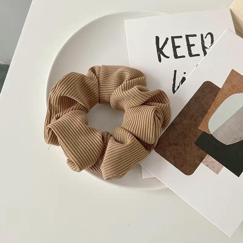 Morandi Color Korean-Style Knitted Hair Tie - Simple, Stylish Hair Accessory for Women элегантный кофейный