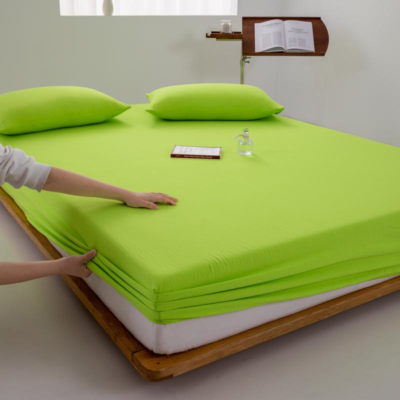 

Простыня на резинке из 100% хлопка с резинкой, регулируемый нескользящий чехол для матраса для односпальной двуспальной кровати размера «king-size» размером 140/160/180/200 см 160x200x30cm флуоресцентный зеленый