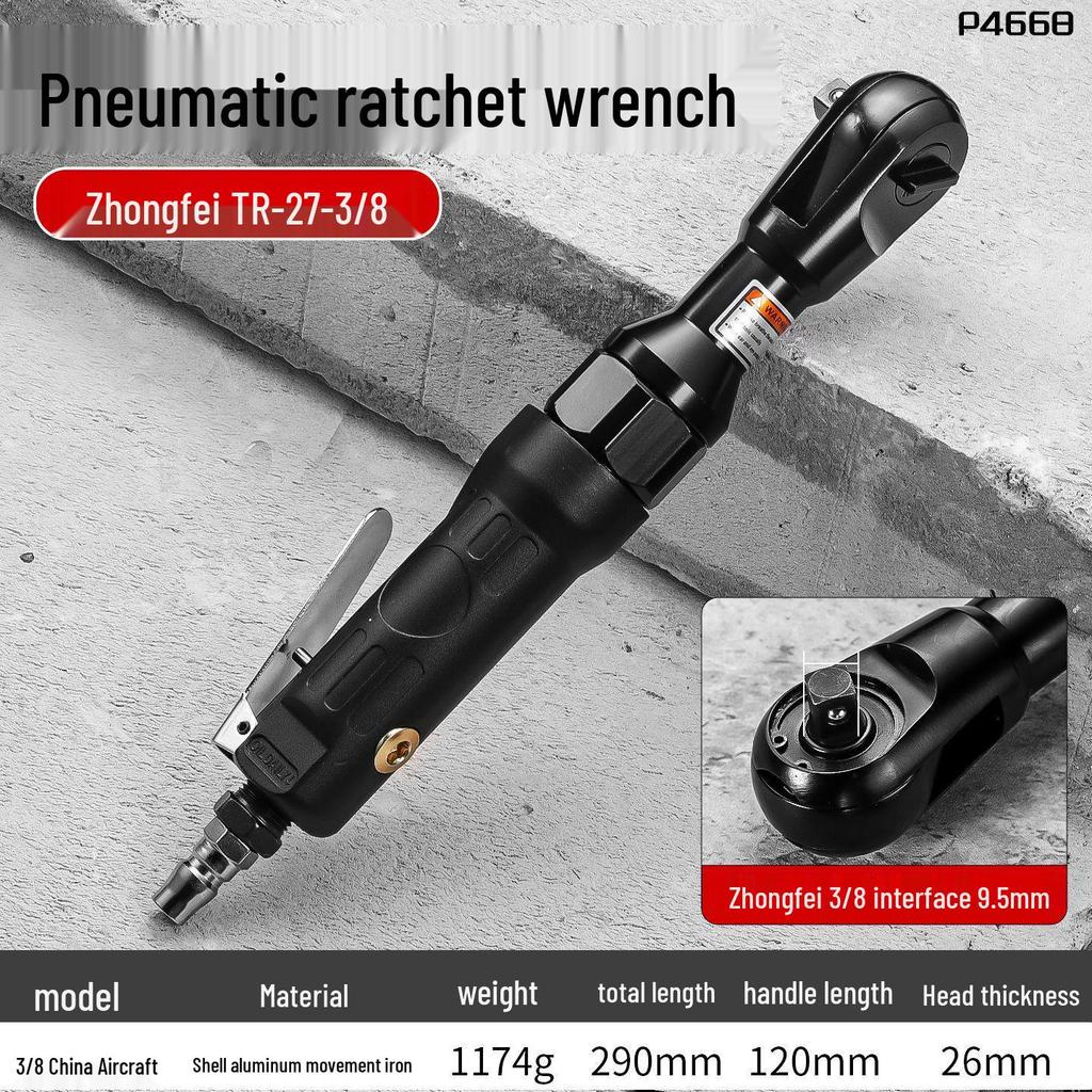 Industrial Grade High Torque Two-Way Pneumatic Ratchet Wrench - Compact Air Impact Tool for Auto Repair