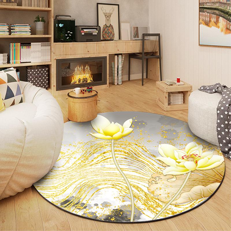 Round Carpet Simple Geometry Living Room Coffee Table Carpet Bedroom Bedside Computer Rocking Chair Mat