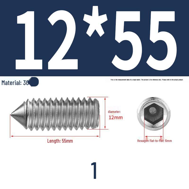 12.9 Edelstahl 304 Innensechskant Kegelspitze Gewindestift M2/M3