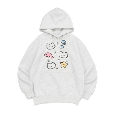 [Sea Cat Hoodie] Unisex Oversized Fit