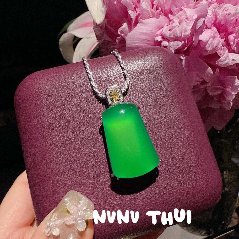 

Jewelry Horse Material Chalcedony Agate 925 Silver, Maitreya Laughing Buddha Pendant Necklace Natural Chalcedony Dafu Bean Necklace