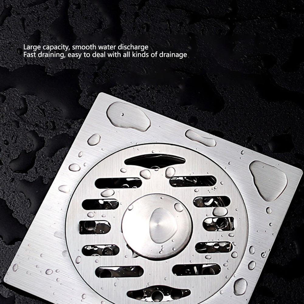 Odor Proof Floor Drain 304 Stainless Steel Shower Floor Drain Square Floor Drain  Shower Drainage