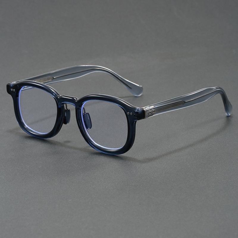 Neue japanische Acetat-Brillenfassung Handgefertigte Ovale Retro-Brille Für Herren Designer-Marke Modebrille
