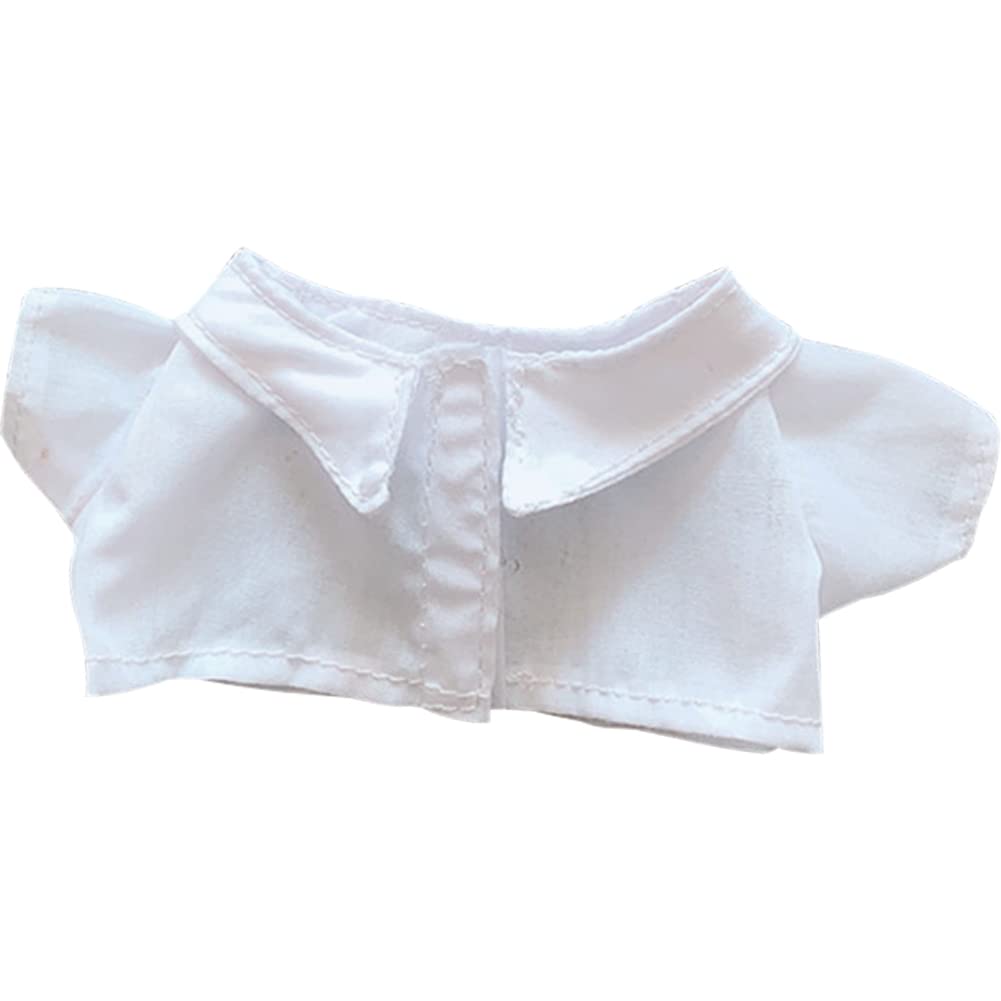 YUYAKESHI Doll Clothes, Cotton Doll Clothes, Doll Outfits, 20cm Plush Toy Clothes, Cute Shirt, Accessory, Jacket, Plush Toy Apparel Parts (White
