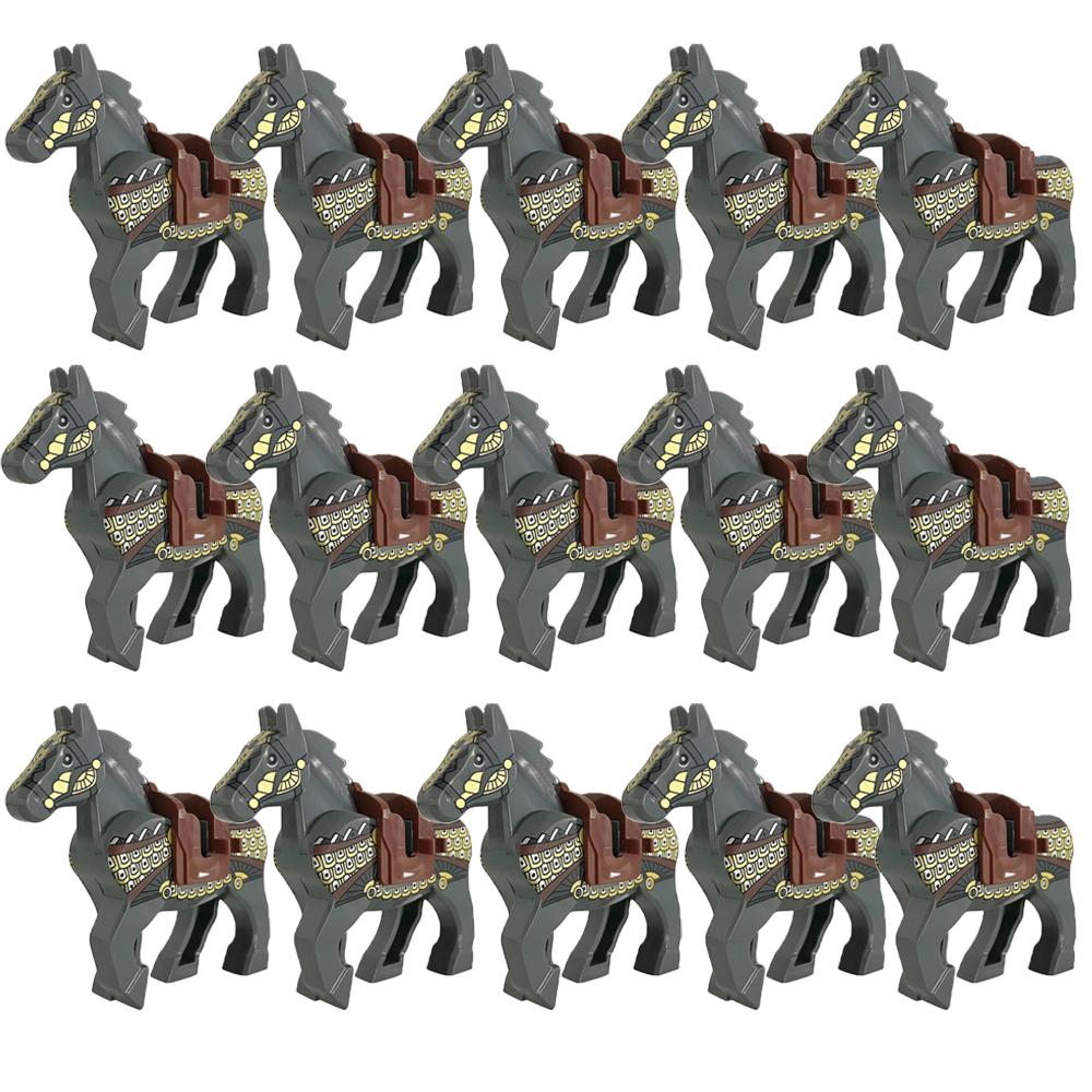 Medieval Zoo Building Blocks Character Accessories Mounts Animals Deer Elephants Camels Wolves Warhorses Bricks Toy Gifts K080