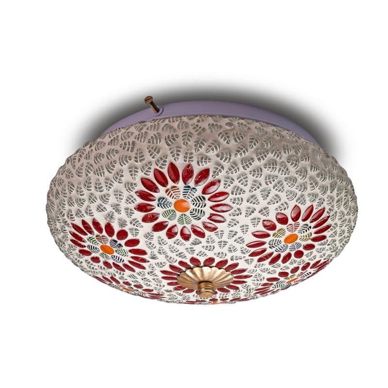 Mehrfarbige handgefertigte dekorative Glasmosaiklampe für Heimdekoration