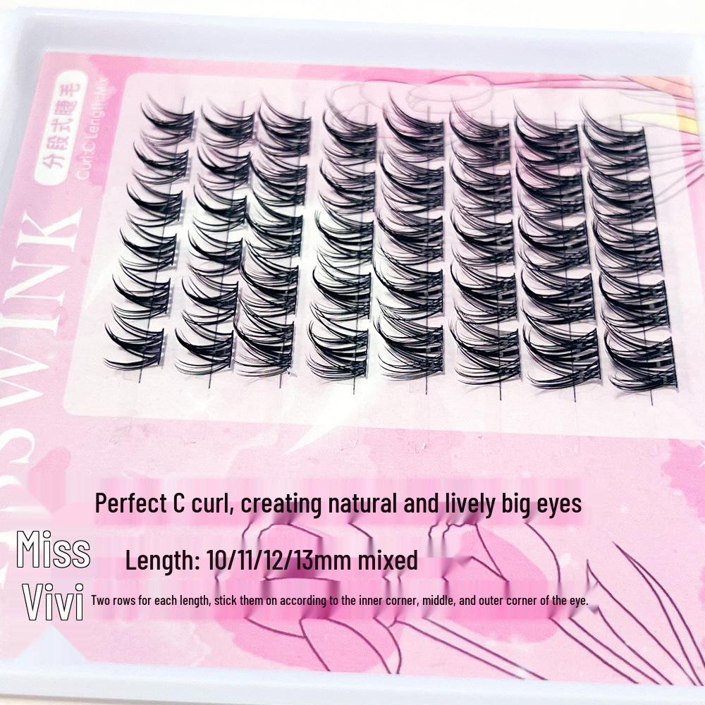 MissWink Dog-Inspired Round Eye False Eyelashes – Puppy Style Daily Segmented Clumps