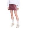 Adidas Originals Solid Color Striped Button Leather Mini Skirt Women Skirts KD8785