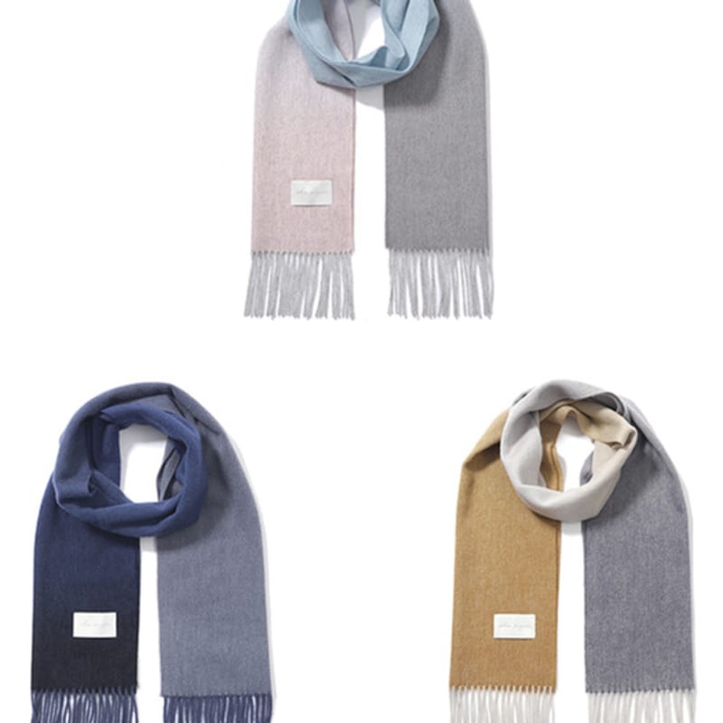 White Project AURORA LAMBS WOOL 100 MUFFLER [3COLOR]