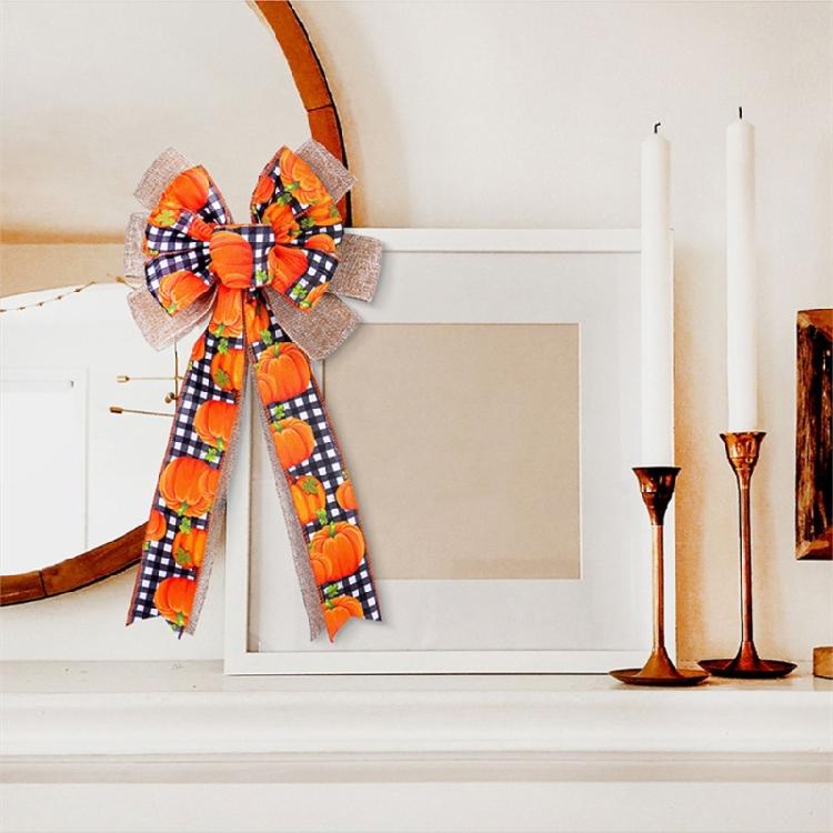 Thanksgiving Celebration Ribbon Bowknot Decorations Party Hangings Ornament