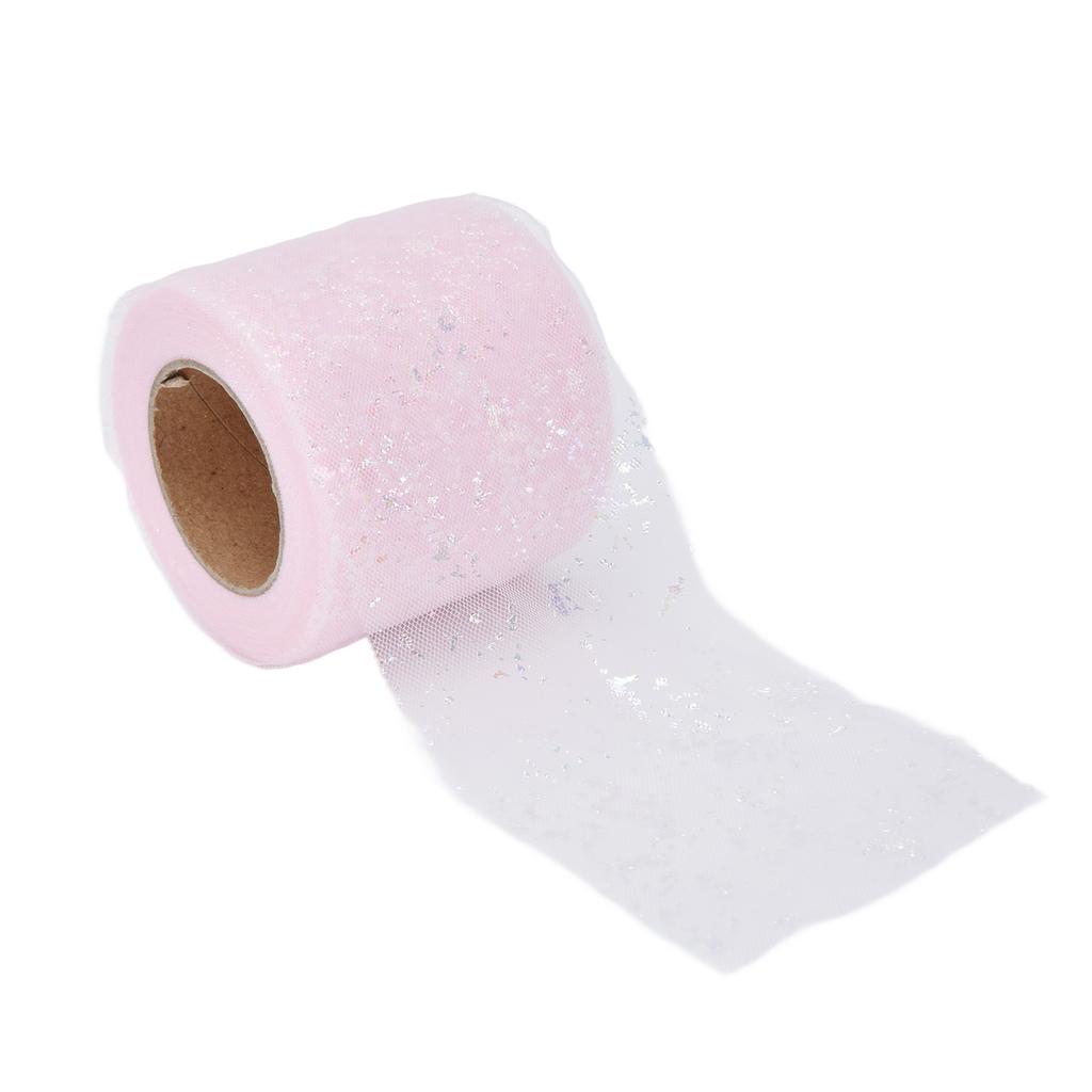 Tulle Fabric 25 Yards 6cm Polyester Material Lightweight Portable Tulle Rolls for Clothing Decoration