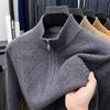 Maglieria da Uomo 100% Lana, Collo Mezzo Alto con Zip, Anno del Drago, Edizione Autunno/Inverno 2025