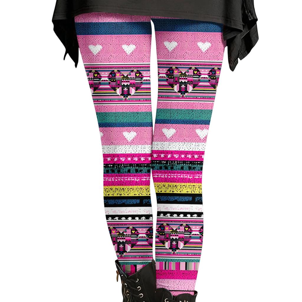 Leggings für Damen Hochtailliert Bedruckt Weich Dehnbar Workout Yoga Hosen Geschenke