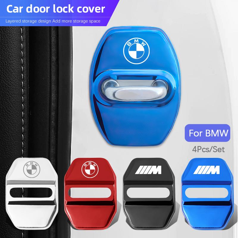 4Pcs Titanium Alloy Car Door Lock Protective Cover For BMW X3 X5 X4 X6 X7 X1 E46 E90 E60 F30 F10 E39 E36 F20 G20 G30 E92 E87 E91 VM4