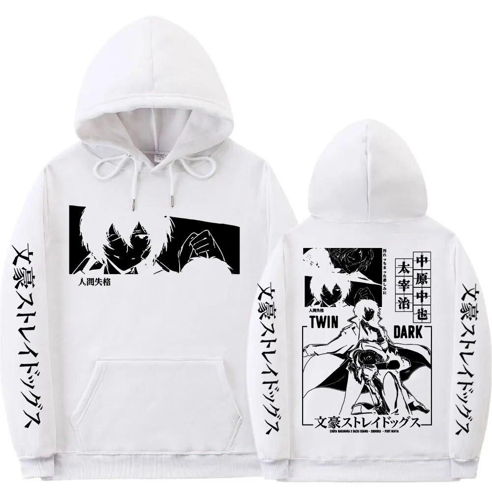 Anime Long Sleeve Unisex Women Sweatshirt Unisex Streetwear Bungo Stray Dogs Dazai Osamu Nakahara Chuuya Hoodie Unisexs Graphic Hoodies