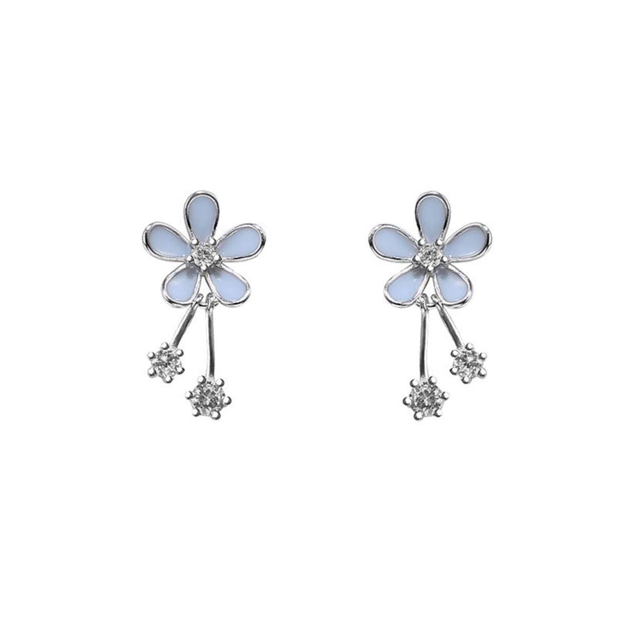 

SLUYNZ 925 Sterling Silver Daisy Earrings Stud Women Teen Girl Pretty Flower Earrings