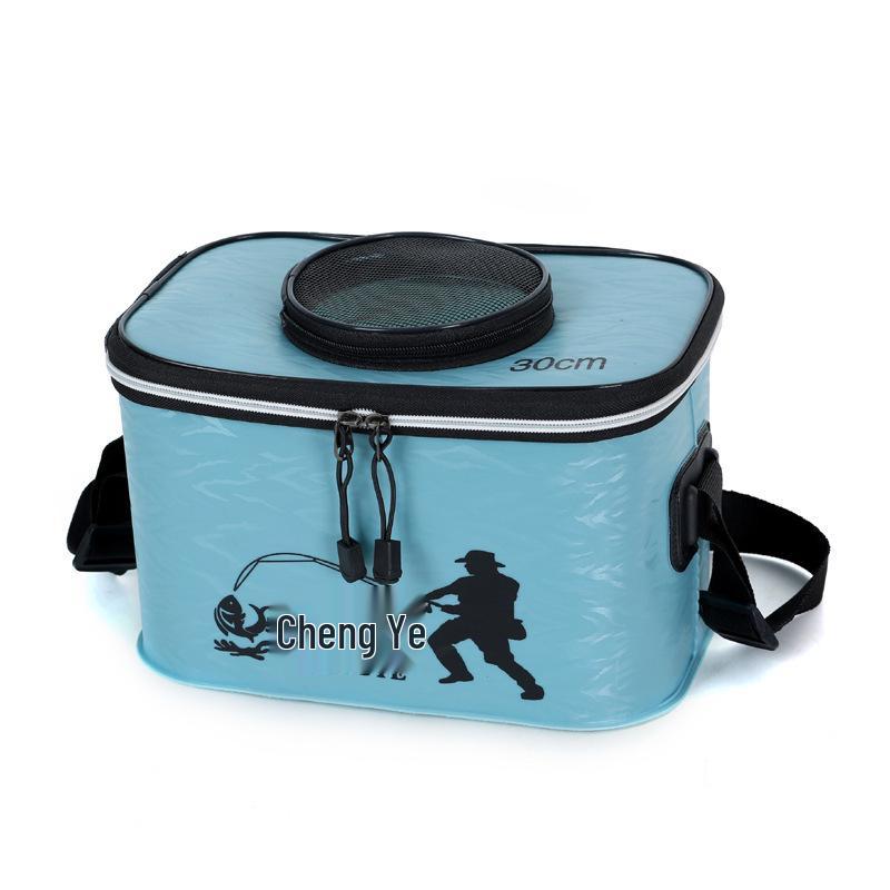 Woven Texture Multi-functional Folding Fishing Tackle Box & Live Fish Keeper Bucket