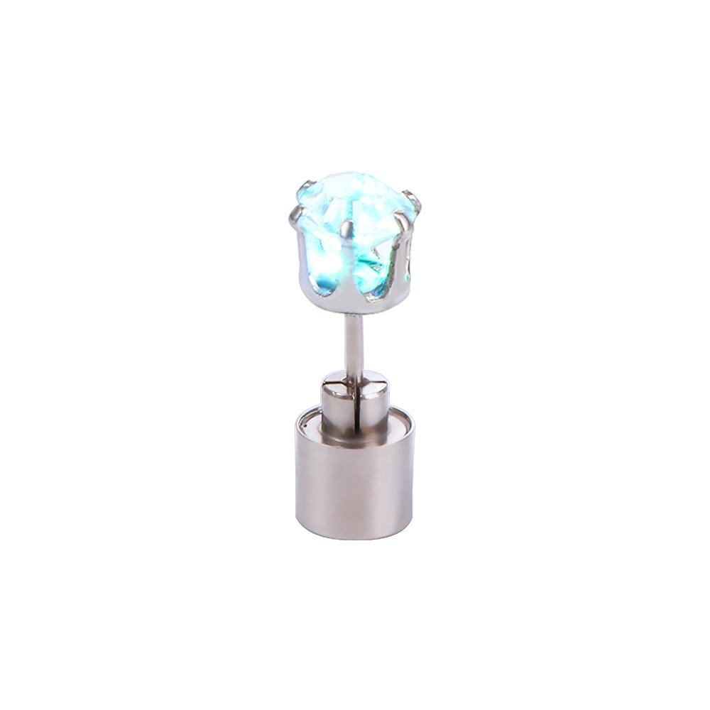 Trinket Rhinestones Men Earrings Glow Earrings Female Ear Studs Light Up Earrings  Earrings