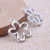 Popular Ancient Silver Alloy DIY Accessories Hollow Flower Pendants DIY Handmade Bracelet Necklace Earrings Materials