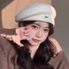 Young Ladies Casual Autumn Winter Stylish Solid Wool Berets Cap Warm Women's Beret for Daily Use
