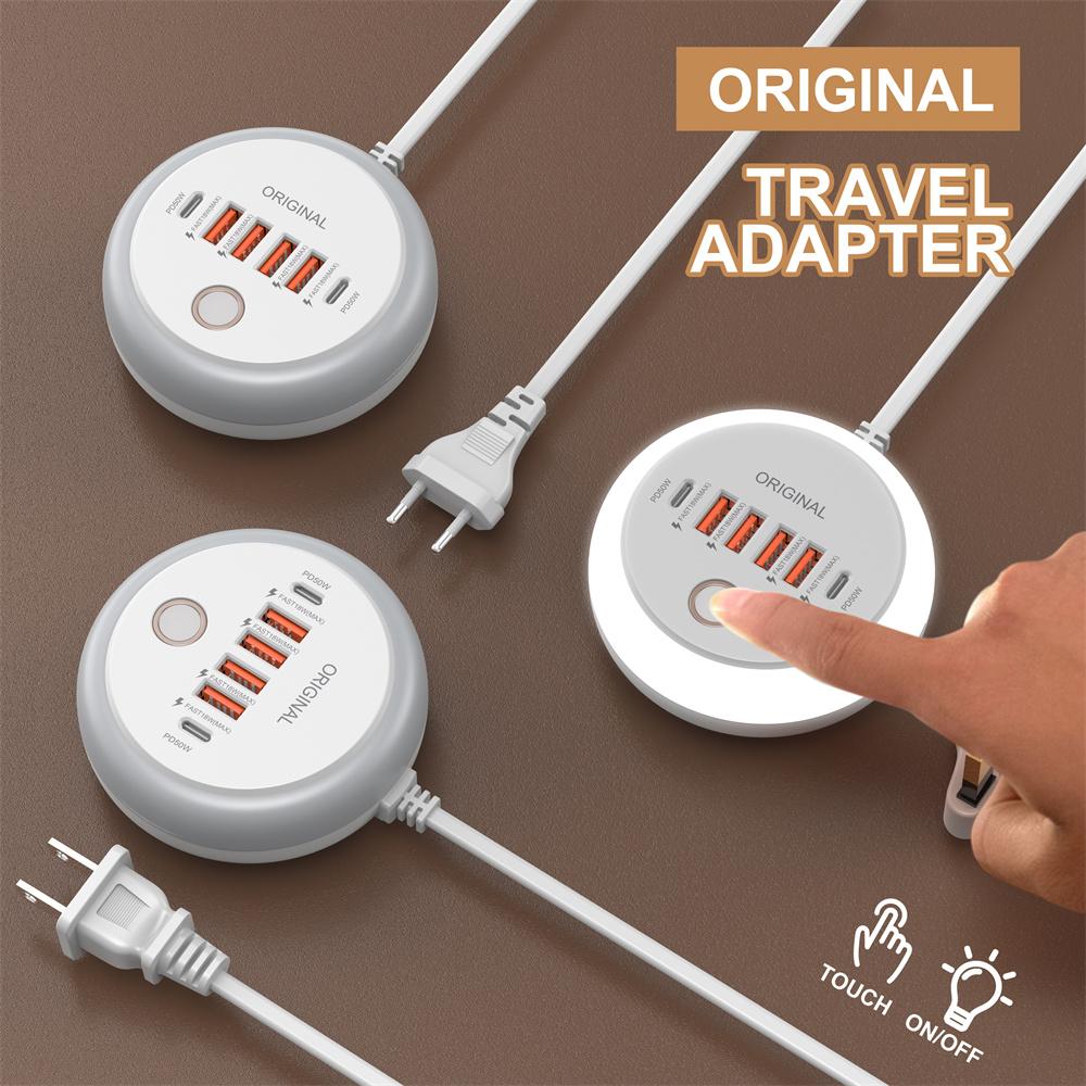 50W USB Charger Multi Ports Power Strip Socket Fast Charging Travel Charger For iPhone Samsung Xiaomi Quick Charge Phone Adapter
