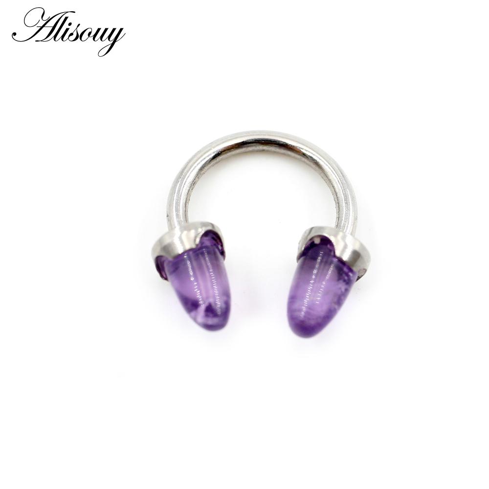 

Alisouy, 1 шт., конус из нержавеющей стали, опаловый камень, пленная перегородка, кольцо в носу, калибр для ушей, подкова, BCR, кольцо для пирсинга сосков, украшения для тела