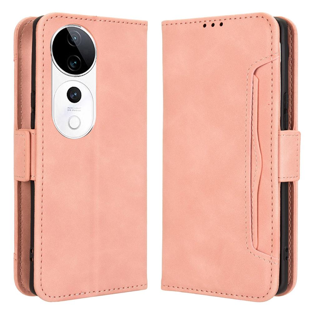 For vivo S19 Pro 5G/V40 5G Case Multiple Card Slots Leather Stand Phone Cover