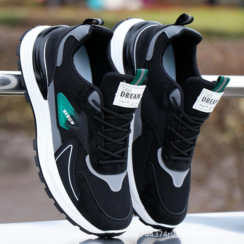 High-end Casual Shoes Spring and Autumn New Breathable Double Mesh Shoes Soft Sole Wear-resistant Sports Shoes Running Shoes