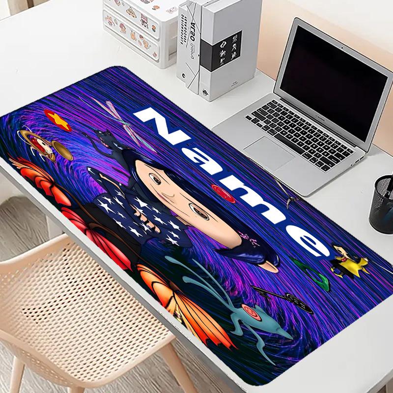 Custom Name Personalized Coraline Pattern Mousepad, Laptop PC Desk Mat, Decorative Desk Mat for Home Keyboard Pad Gift