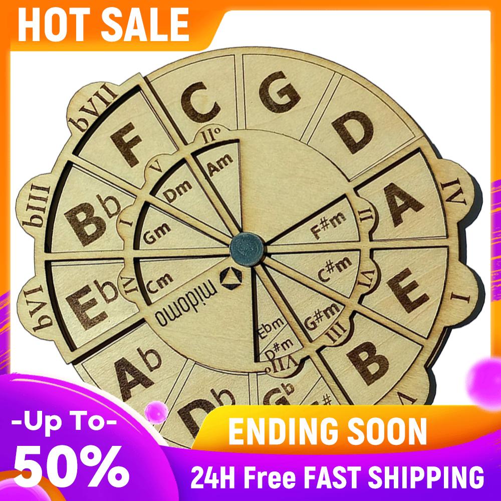 

Circle of Fifths Chord Wheel Round Wooden Music Tools Circle for Guitar Notes Chords and Key Signature China Mainland