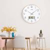 Timess LCD Perpetual Calendar Silent Round Wall Clock