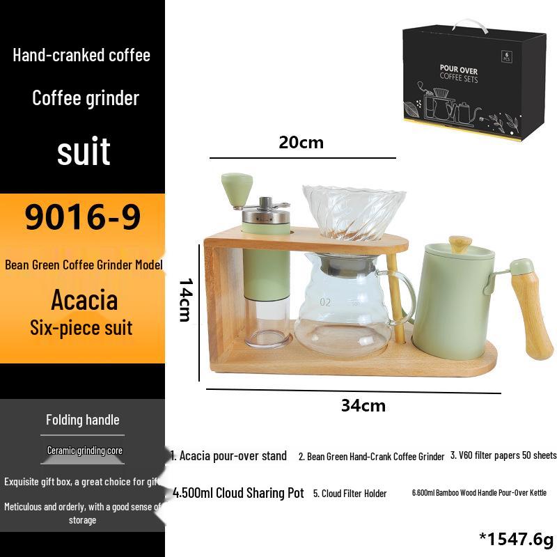 Stainless Steel Hand-Crank Coffee Grinder - Portable and In Stock