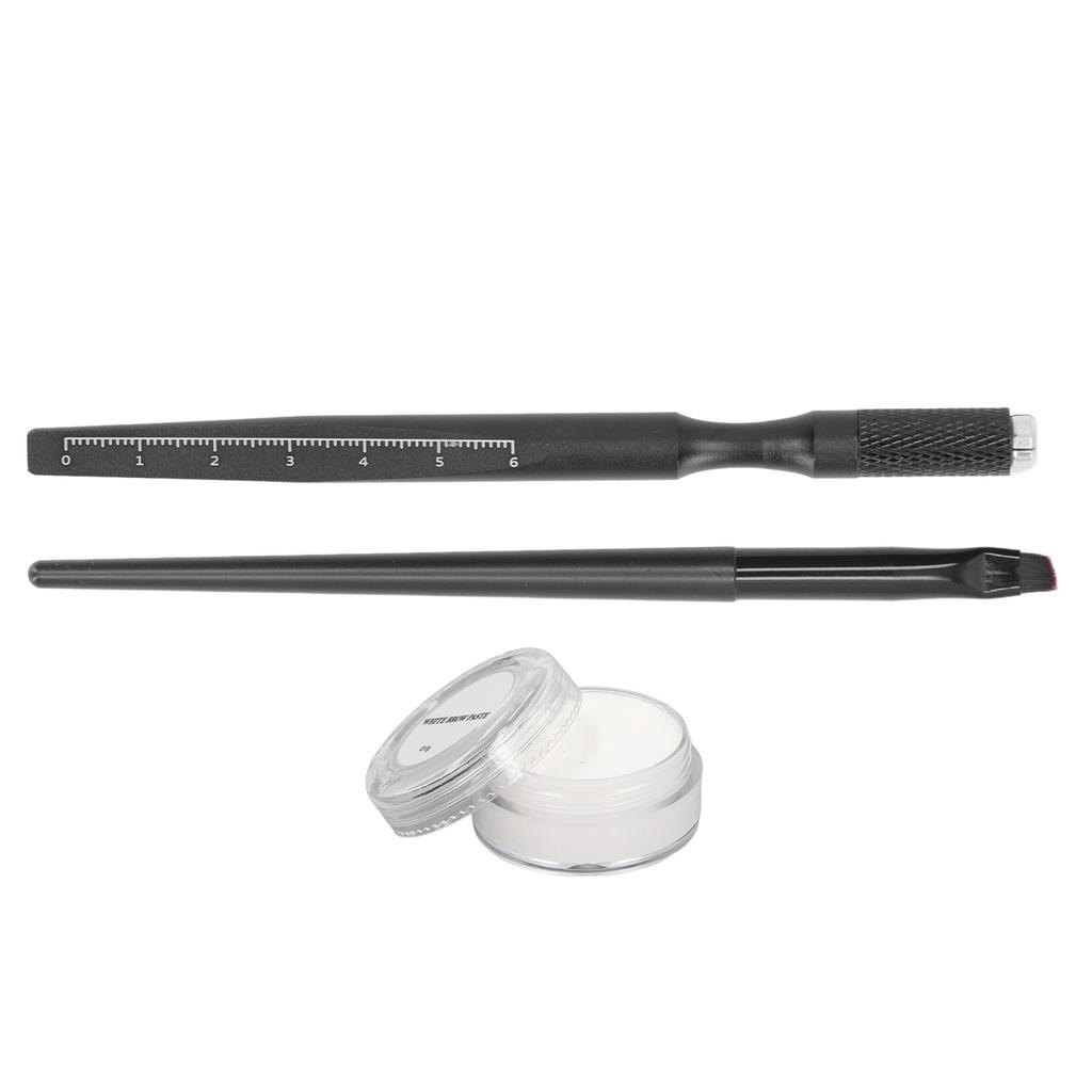 Eyebrow Mapping Kit Microblading Pen 10g White Mapping Brow Paste Eyebrow Bursh Pen Kit