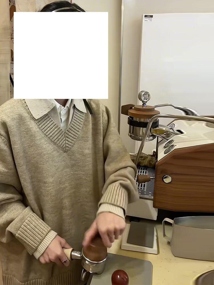 Vintage V-ringad Stickad Pikétröja - Herrhöst Retro Stil