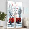 2 pcs   versatile polyester transparent curtains for home decoration Valentine's Day (2) for use in bedrooms and living rooms