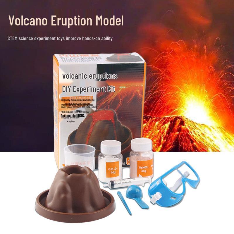 Volcano Eruption DIY Science Kit for Kids – Educational Experiment and Teaching Aids for Kindergarten