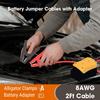 Jumper Cables For Car With Adapter Compatible With DE.Walt 20V Batteries, Silicone Wire 8AWG 2FT Alligator Clips Automotive Jump Starter Jumper