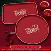 Red Festive Wedding Serving Tray for Fruit and Candy