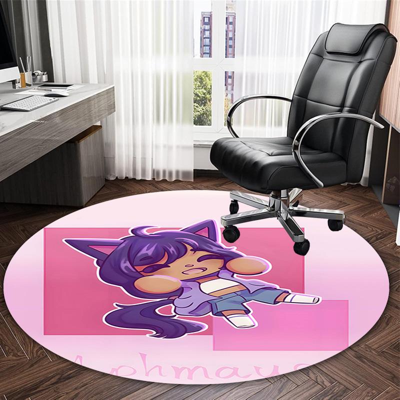 1pc Anime A-AphmauS (3) Print Round Carpet Chair Round Carpet Suitable for Bedroom Living Room Home Decorative Carpet