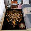 "Diesel Power Carpet with Lightning, Exhaust Pipes, and Flame Design" Suitable for Use As an Anti-slip for Living Room Bedroom Sofas