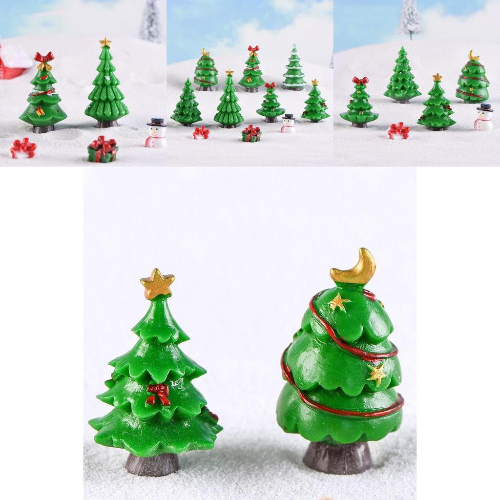 Adorable Christmas Tree Resin Diy Micro Landscape Miniature Decoration For Gardens
