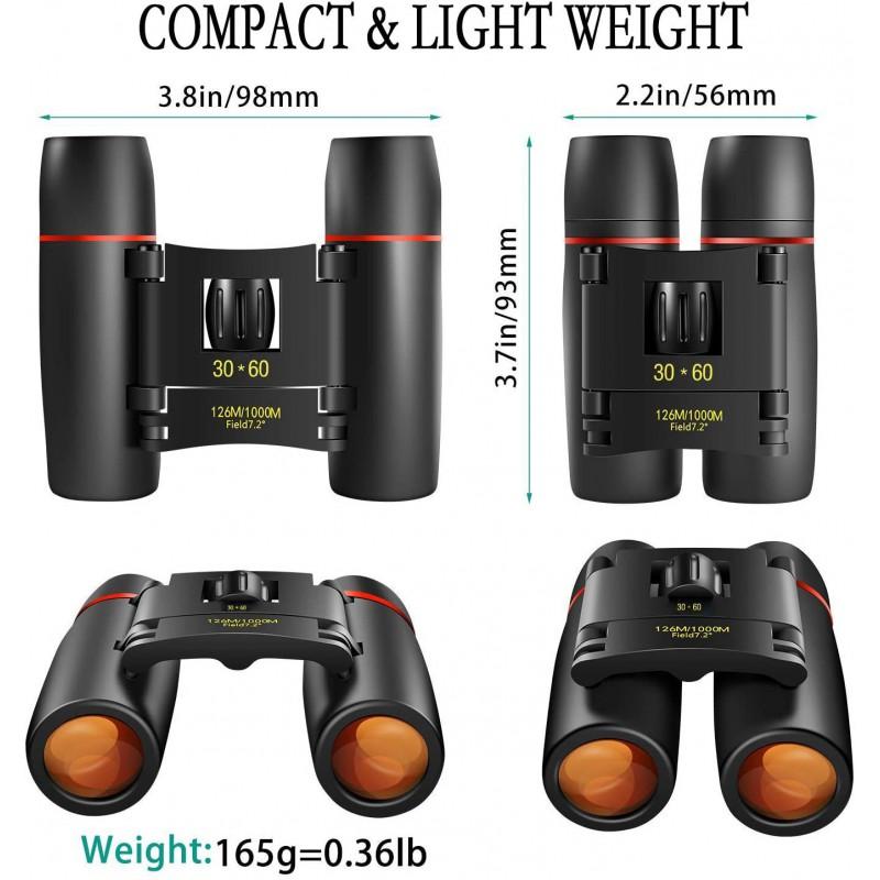 Kids Binoculars 4x30 Red Film Coated Portable Outdoor Toy Telescope Children Camping Hiking Exploration